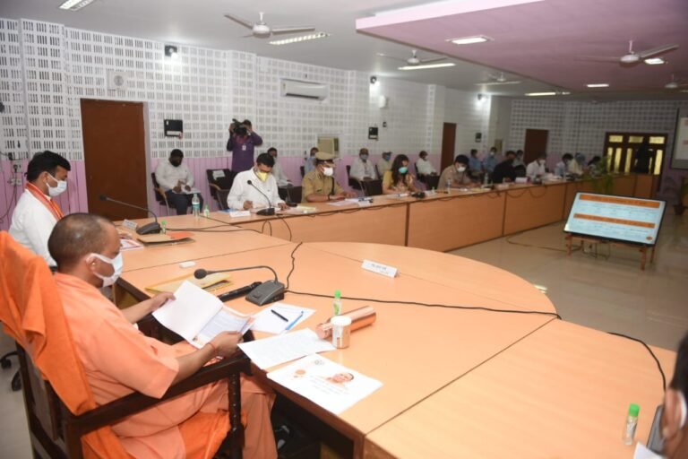Cm Yogi Ballia Officer meeting