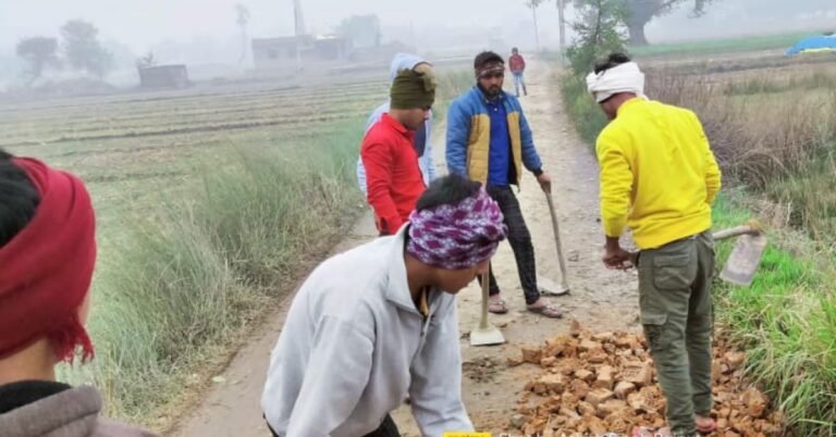 Reckless public representat broken road_ rural youth shramdan