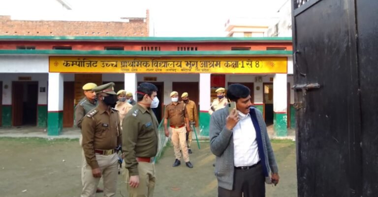 dm ballia visit bhrigu school