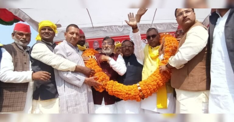 Omprakash Rajbhar seeks vote for Leader of Opposition Ramgovind Chaudhary, targets BJP