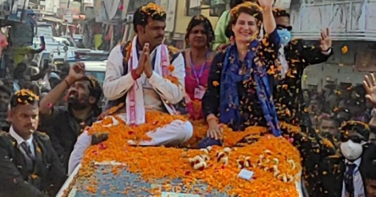 Priyanka Gandhi road show