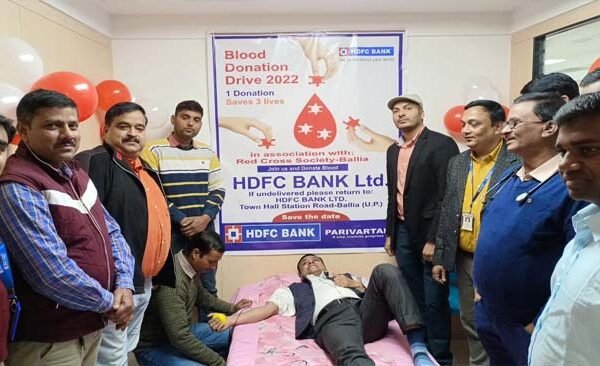 Blood donation camp organized in association with Indian Red Cross Society