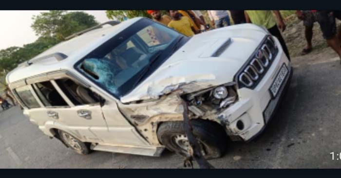 A speeding Scorpio collided with the commander on his way to the mundan rites, one dead, many injured