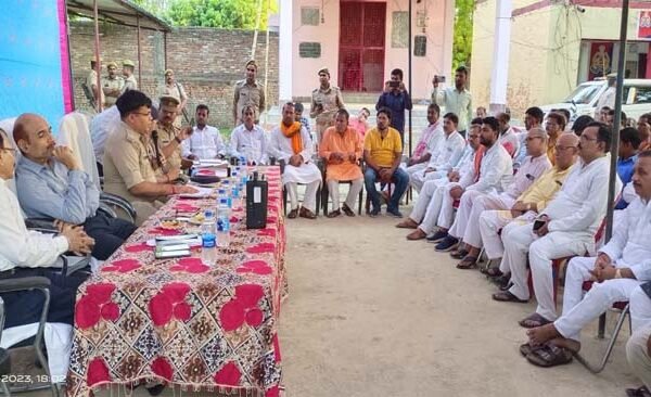 Peace committee meeting chaired by ADM regarding Mahaviri flag procession