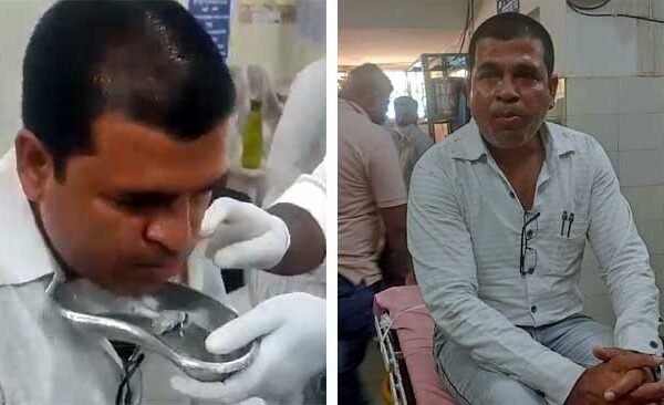patwari swallows 500 notes bribe money when lokayukta team caught red handed