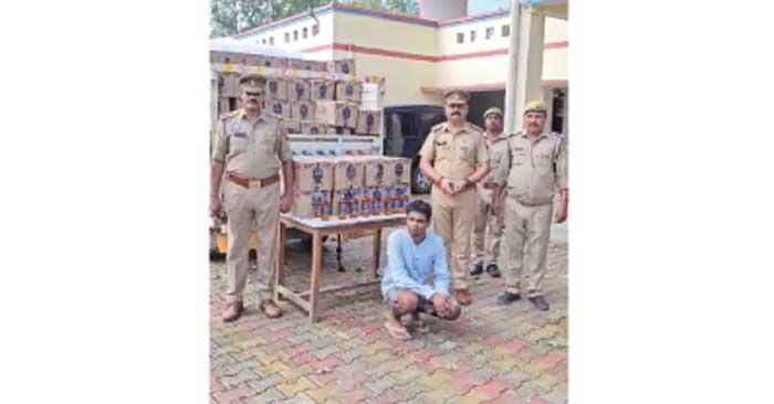 Police and SWAT team of Gadwar police station arrested the accused along with Haryana made illegal liquor worth Rs 15 lakh loaded in a pickup from Naraon village.