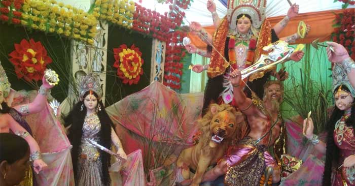 District incharge of BSS unveiling the face of Maa Durga – Pankaj Mishra