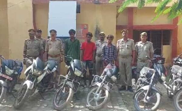 Phephna police station challaned three accused of motorcycle theft in the court.