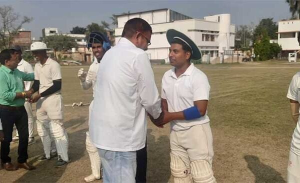 Inauguration of district level cricket competition: Rasra Cricket Club team was the winner.
