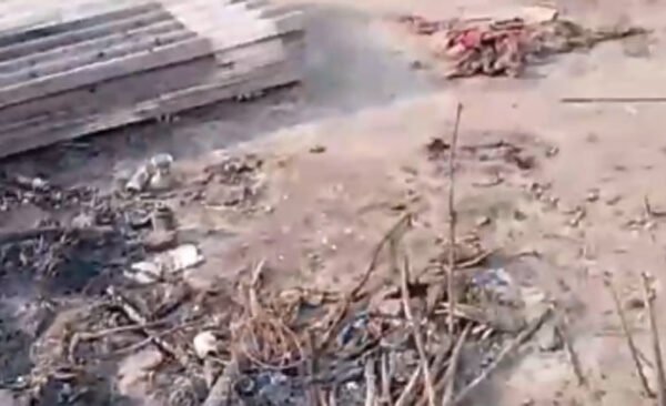 Fire broke out due to leakage in gas cylinder, seven huts destroyed