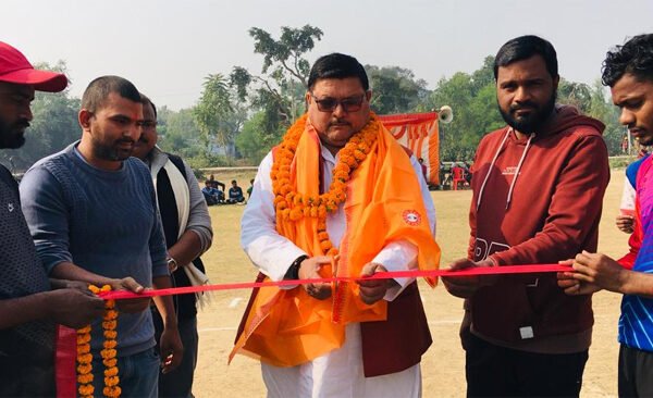Second day match of the first on the fust open prismami short boundary cricket competition played in Yogi Baba's ground