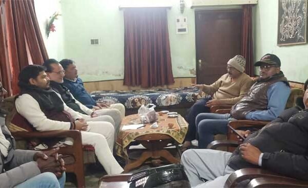 Azad Adhikar Sena officials held monthly meeting in Bahadurpur