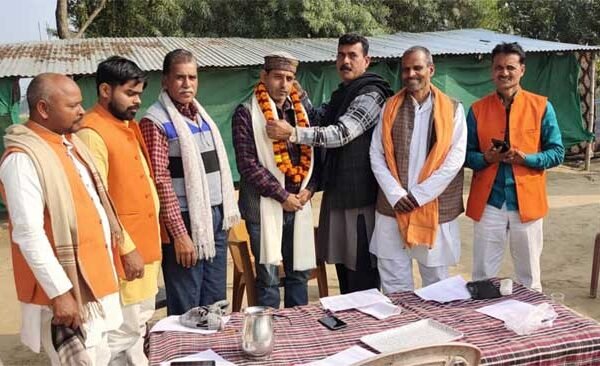 BJP divisional president received a grand welcome twice
