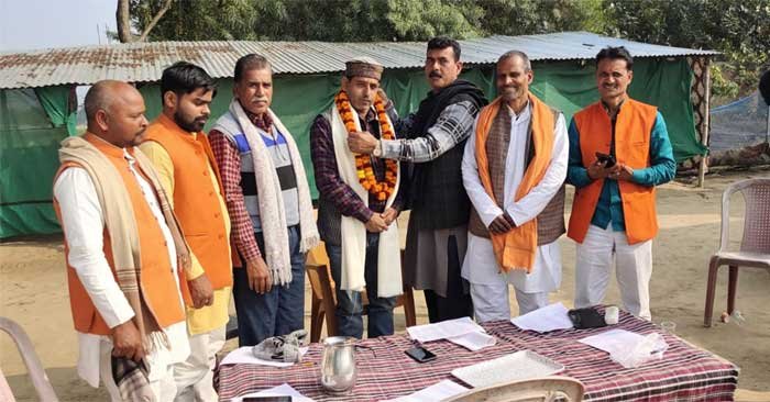 BJP divisional president received a grand welcome twice