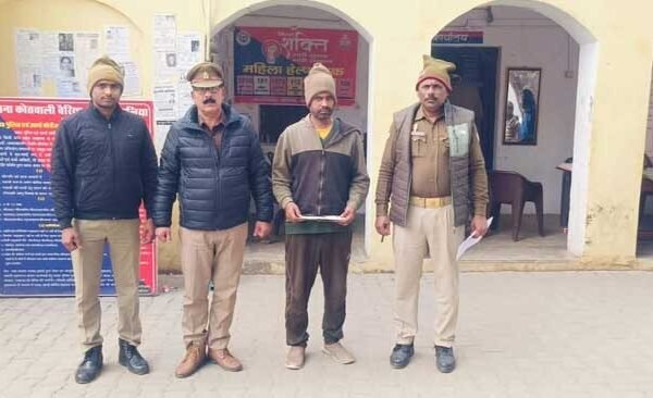 Bairiya police arrested the stabbing convict near Jinnbaba