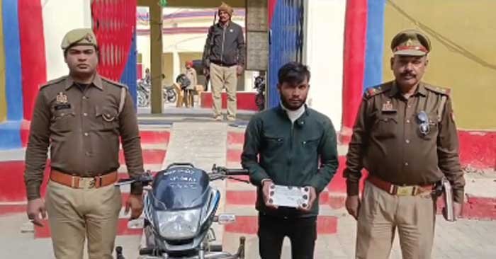 One arrested with stolen motorcycle in Sikandarpur, sent to jail