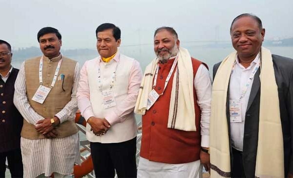 Union Minister Sarbananda Sonowal flagged off electric powered cruise vehicle for Banaras and Ayodhya.