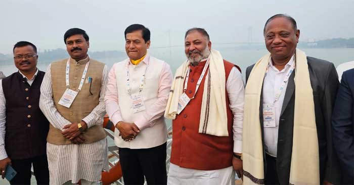 Union Minister Sarbananda Sonowal flagged off electric powered cruise vehicle for Banaras and Ayodhya.