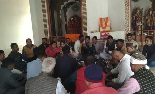 On the occasion of Ayodhya Pran Pratishtha, BSS started organizing Manas Path and Bhandara in Ram Janaki Temple, Chhadahar.