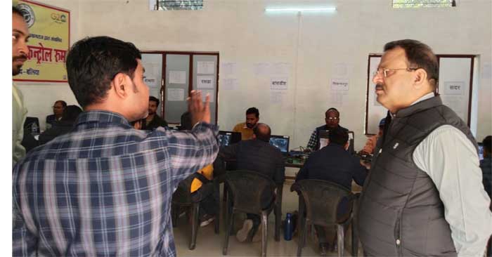 District Magistrate conducted surprise inspection of board examination centers Town Inter College and Kunwar Singh Inter College and control room.
