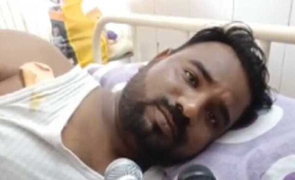 The young man was injured after being attacked with a stick, stick and knife - The young man was strolling outside the house after having dinner.