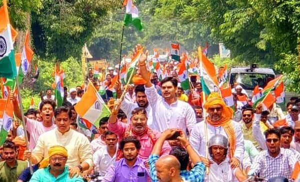 Senior BJP leaders and workers participated in Har Ghar Tiranga
