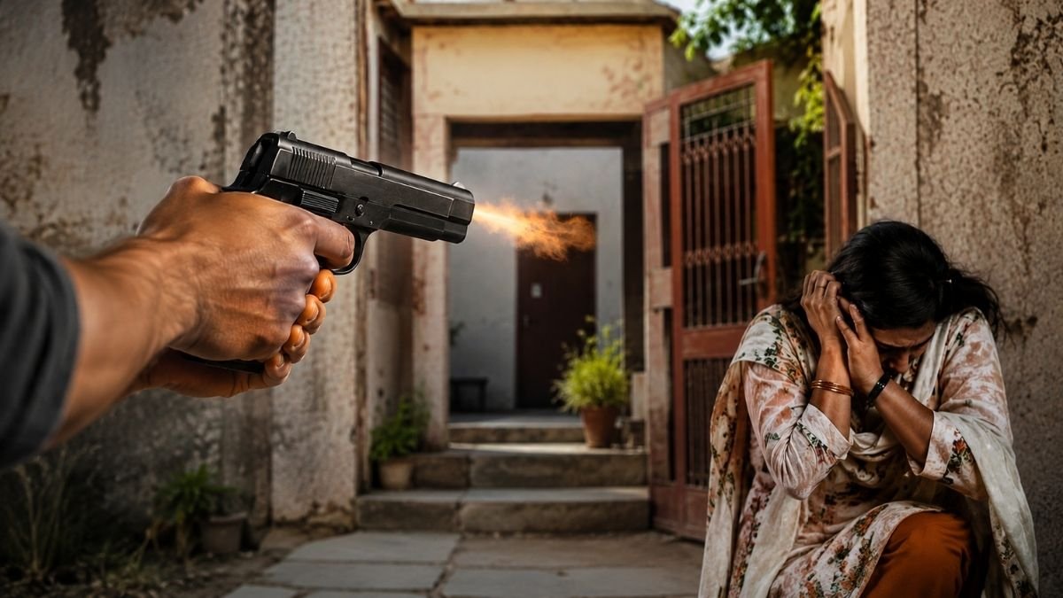 bansdiha husband fired on woman