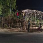 Durga Pandal Dinosor theme